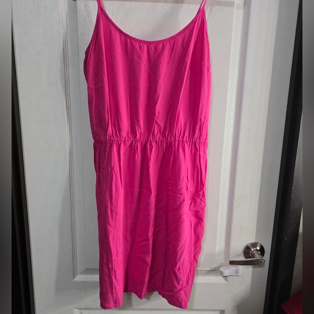 Babydoll sun dress size L adjustable straps no pockets